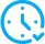 An image of a blue clock An image of a blue clock