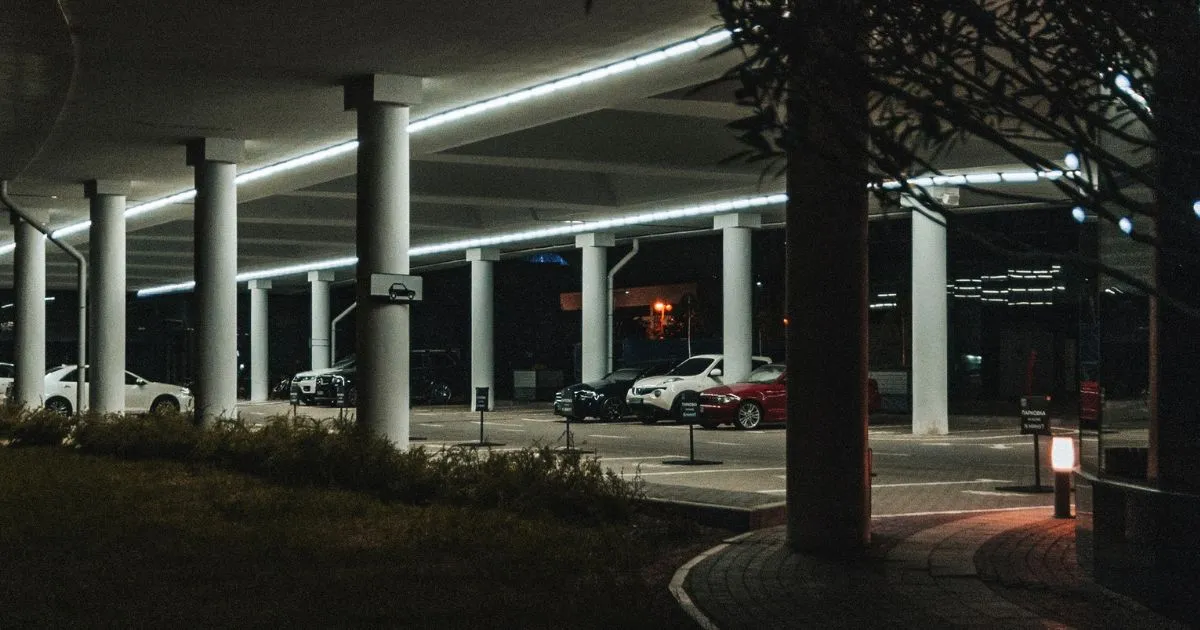 Alternative Melbourne Airport Outdoor Parking Lot With Cars