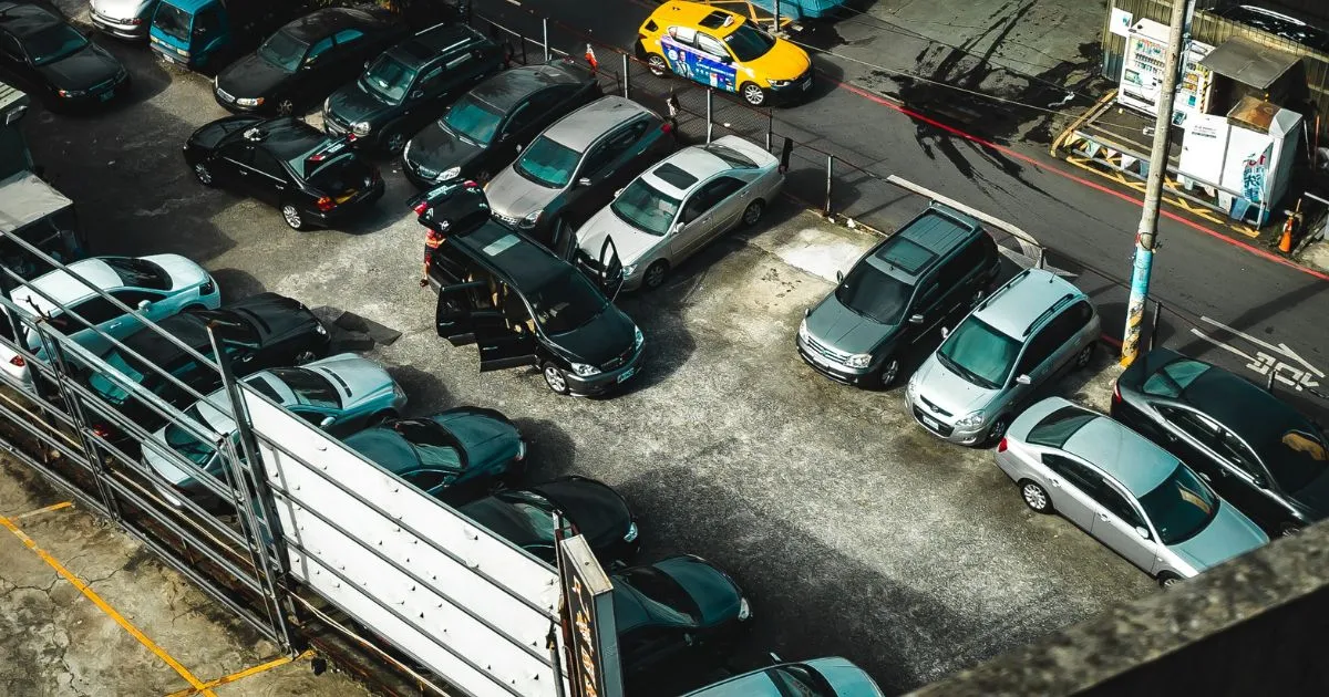Family At The Airport After Parking Their Car Family At The Airport After Parking Their Car