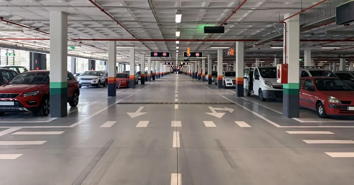 A Multi-Level Car Parking Garage In An Urban Area