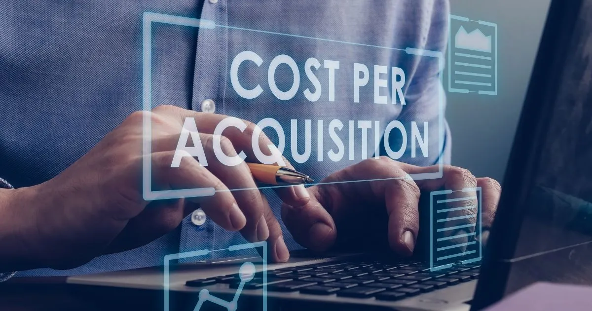 A Professional Tracking Cost Per Acquisition For His Google Ad Campaign On His Laptop