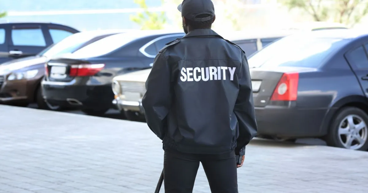 A Secure Employee Parking Lot Of An Office A Secure Employee Parking Lot Of An Office