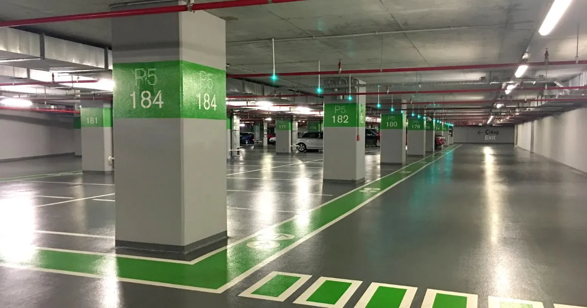 A Smart Parking Garage With Environmental Friendly Colors