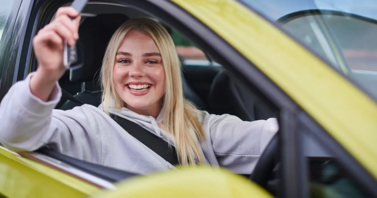 An Employee Of A Company Parking Her Car In An Employee Parking Area An Employee Of A Company Parking Her Car In An Employee Parking Area