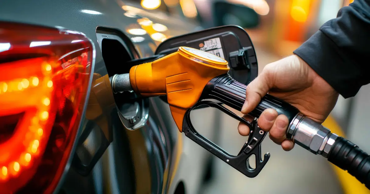 Hand Filling Parked Car With Petrol Hand Filling Parked Car With Petrol