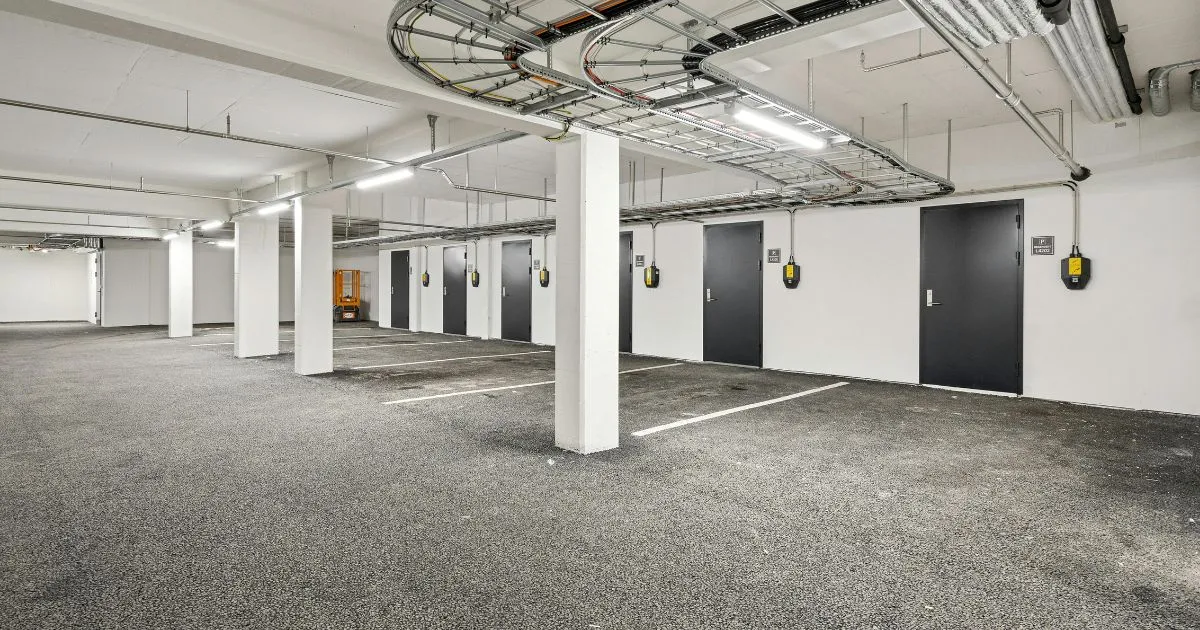 Modern Indoor Parking Space Modern Indoor Parking Space