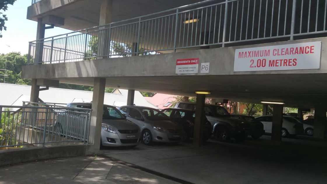 Parking For Rent - Covered Parking @ 22 Doris St, North Sydney 2m Clearance