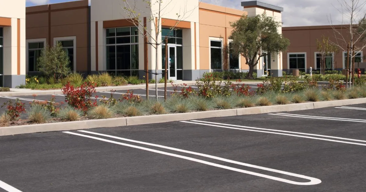 The Empty Parking Spaces Of A Company Headquarters Building The Empty Parking Spaces Of A Company Headquarters Building