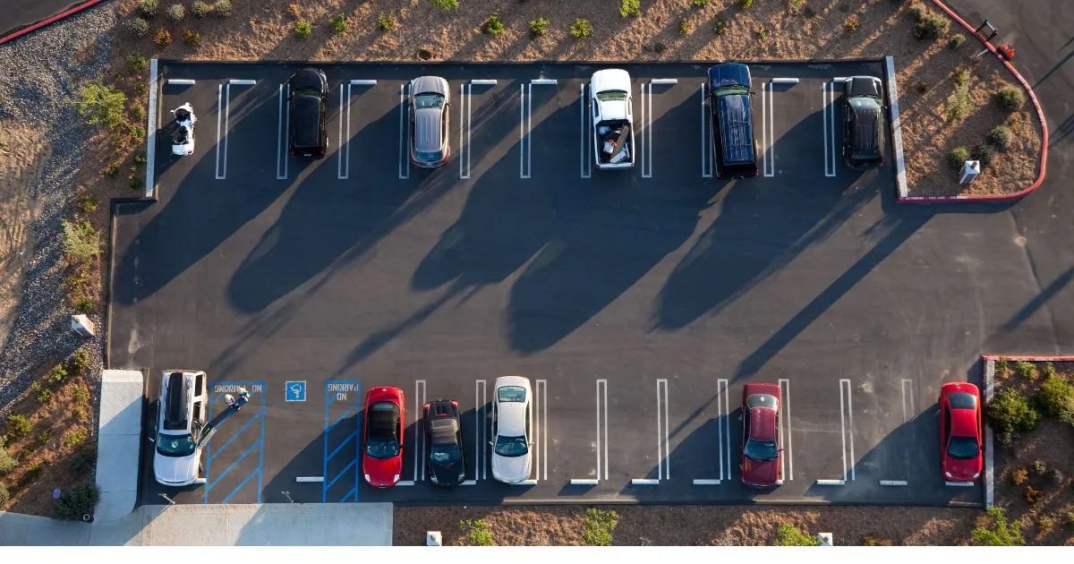 The Top View Of An Offsite Car Park In Melbourne The Top View Of An Offsite Car Park In Melbourne