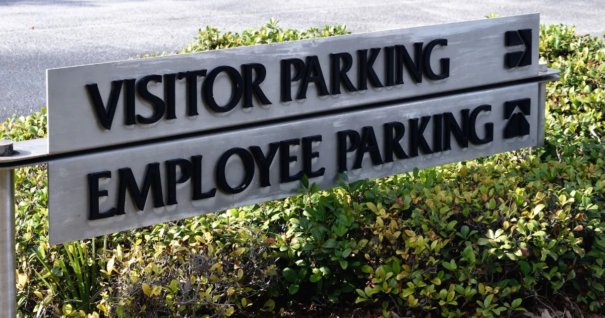 The Visitor Parking And Employee Parking Area Of A Commercial Building The Visitor Parking And Employee Parking Area Of A Commercial Building