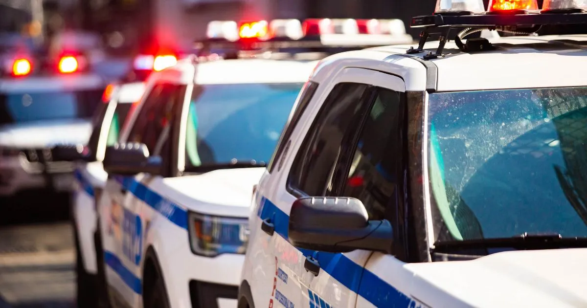 Traffic Police Vehicles On The Road To Ensure Parking Rules Enforcement