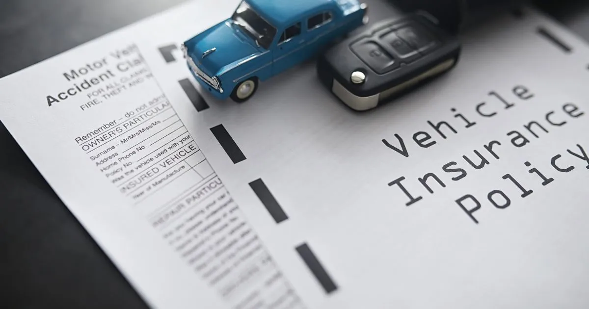 Vehicle Insurance Policy Paper On The Table Vehicle Insurance Policy Paper On The Table