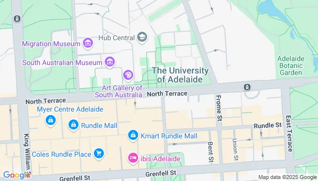 North Terrace, Adelaide SA 5000, Australia North Terrace, Adelaide SA 5000, Australia